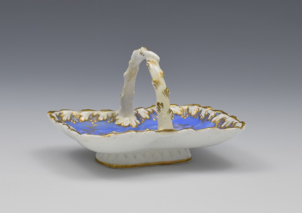 Miniature Worcester Chamberlain & Co. Porcelain Basket View VII