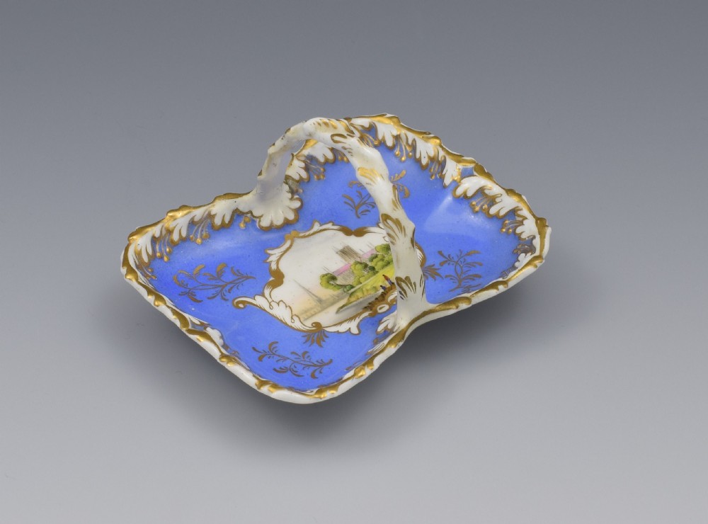 Miniature Worcester Chamberlain & Co. Porcelain Basket View VIII