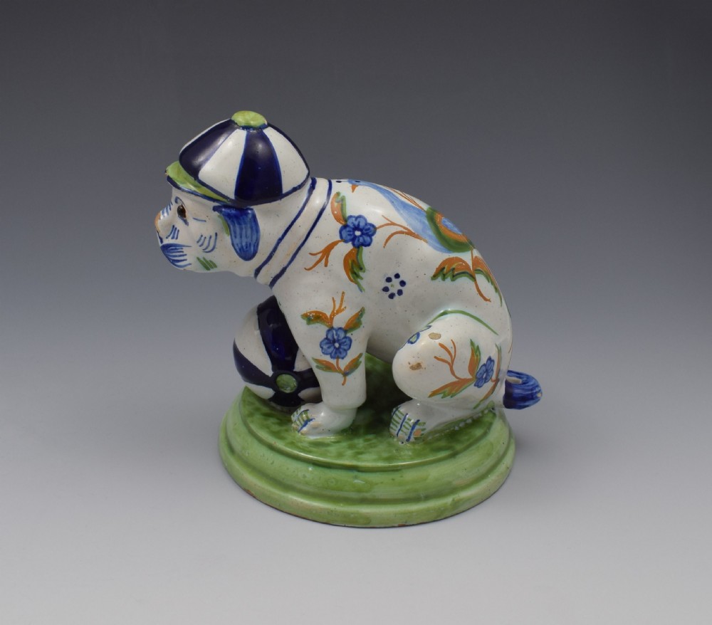 Unusual Novelty Max Emmanuel Mosanic Pottery Dog By Desvres View VIII