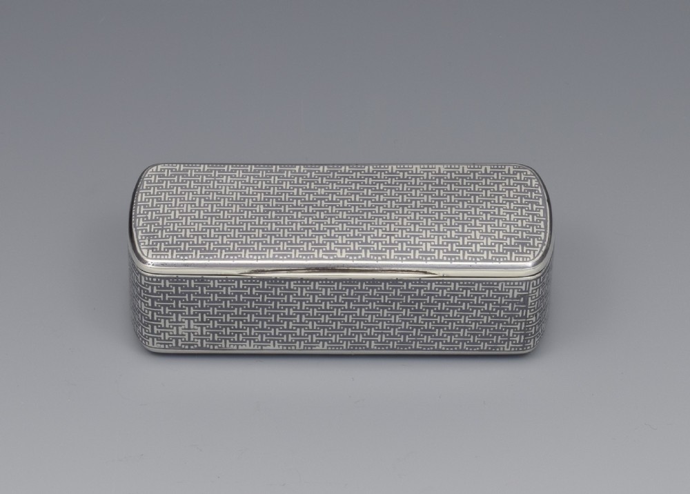 Fine French Silver & Niello Snuff Box, c.1870