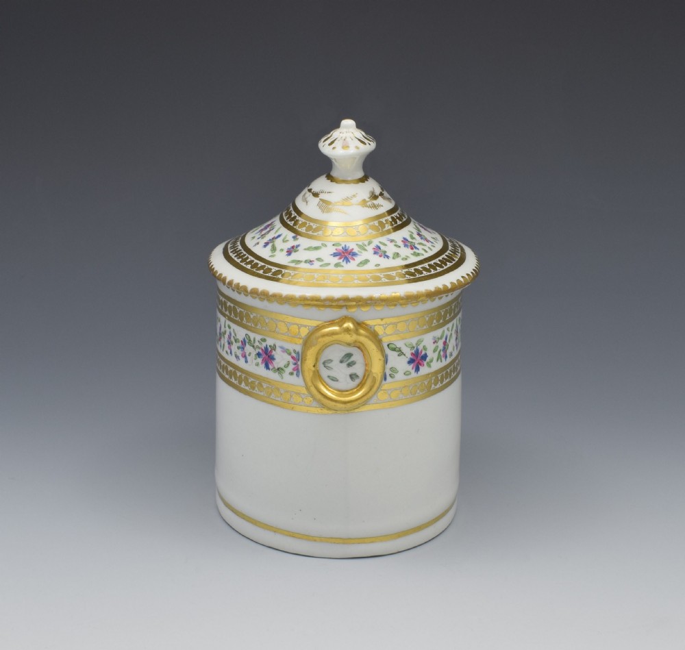 Georgian Coalport Straight Sided Lidded Sucrier c.1805 View VIII