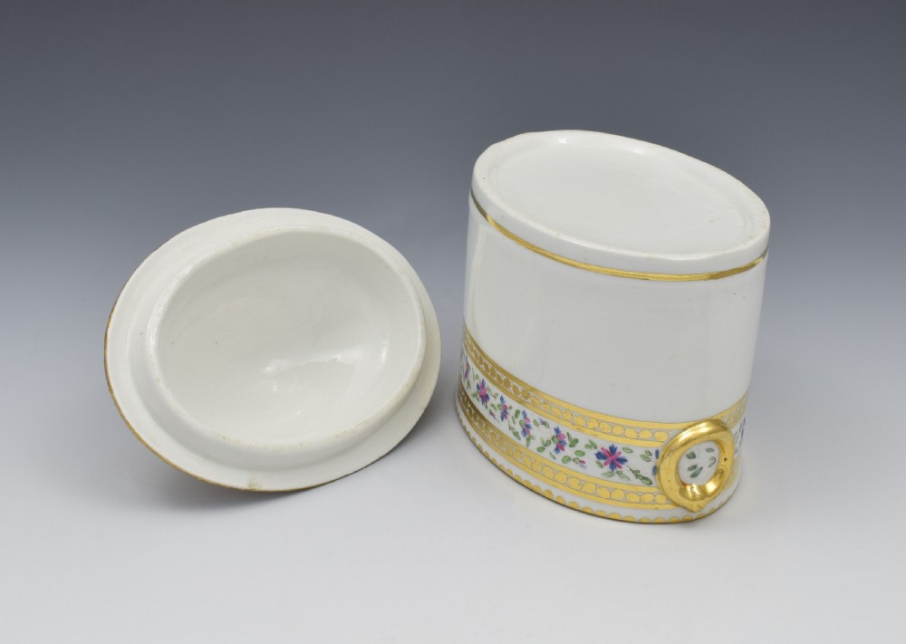 Georgian Coalport Straight Sided Lidded Sucrier c.1805 View XII