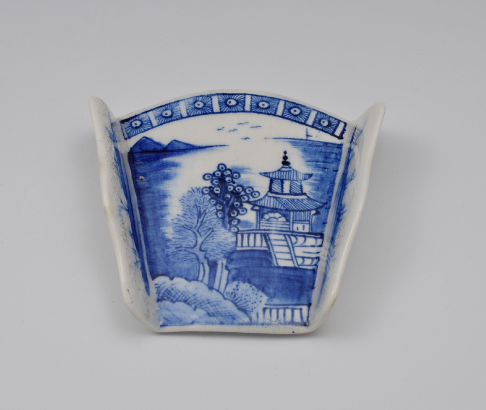 18th Century Derby Porcelain Blue & White Asparagus Server c.1775 View II