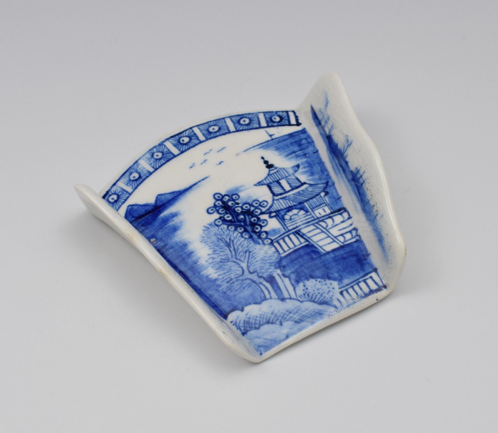18th Century Derby Porcelain Blue & White Asparagus Server c.1775 View III