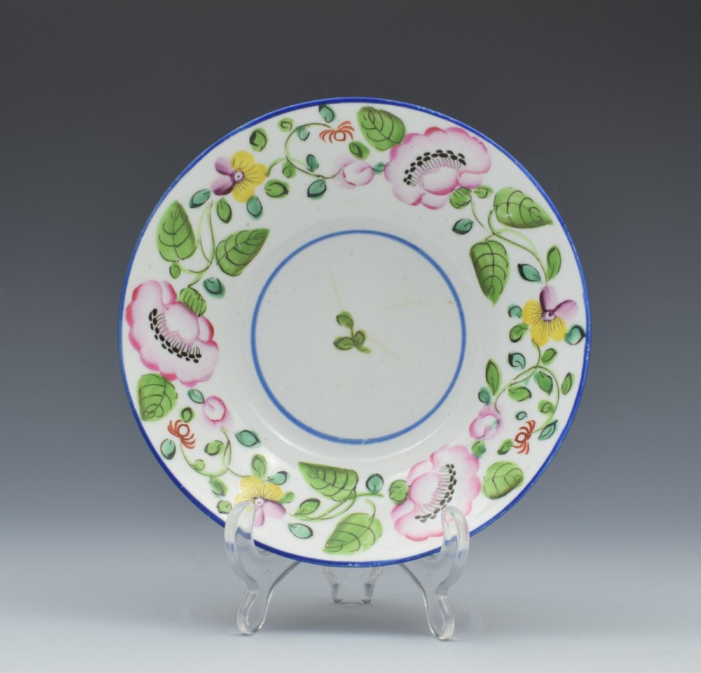 New Hall Tea Cup & Saucer London Shape Pattern 1485  View II