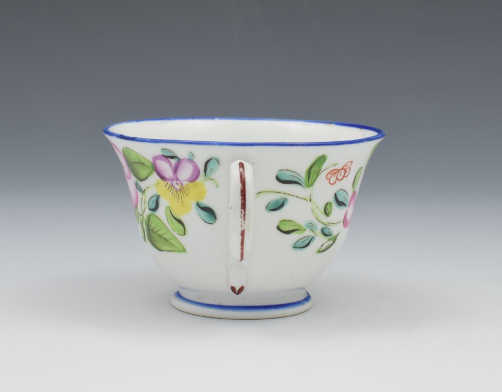 New Hall Tea Cup & Saucer London Shape Pattern 1485  View VI