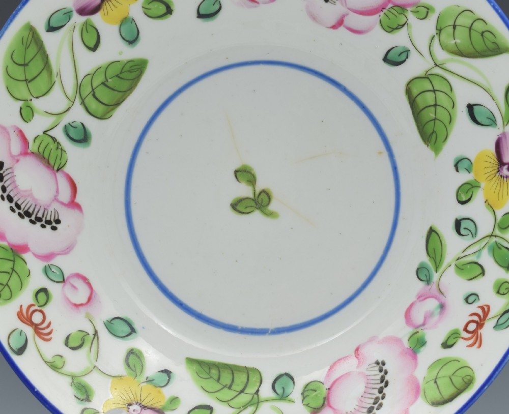 New Hall Tea Cup & Saucer London Shape Pattern 1485  View IX