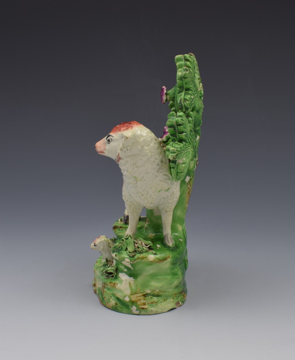 Staffordshire Pearlware Ralph Salt Figure Of Sheep & Lamb View VII