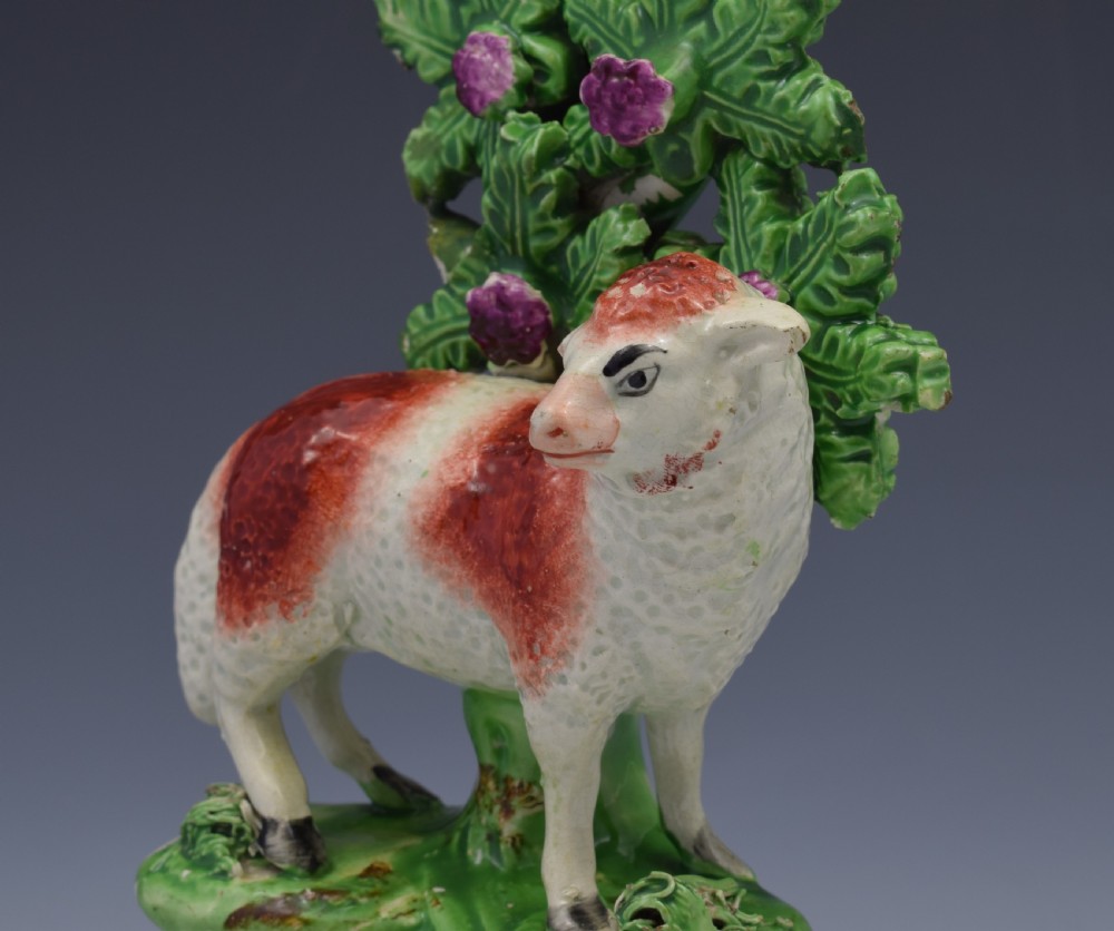 Staffordshire Pearlware Ralph Salt Figure Of Sheep & Lamb View X