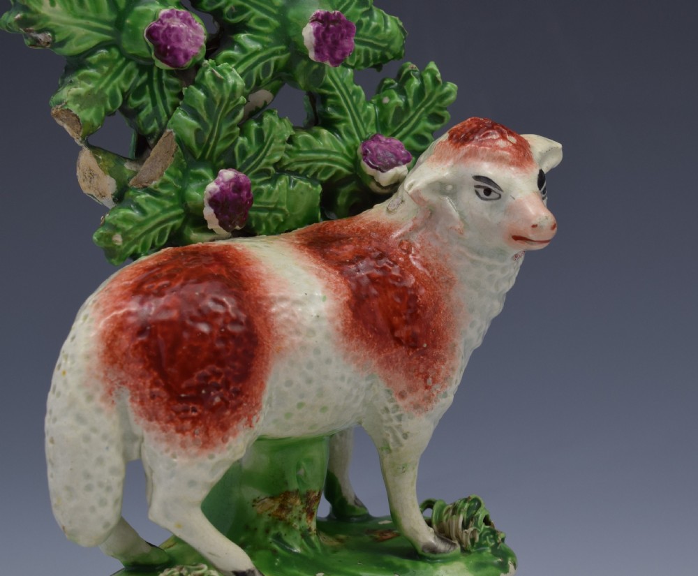 Staffordshire Pearlware Ralph Salt Figure Of Sheep & Lamb View XI