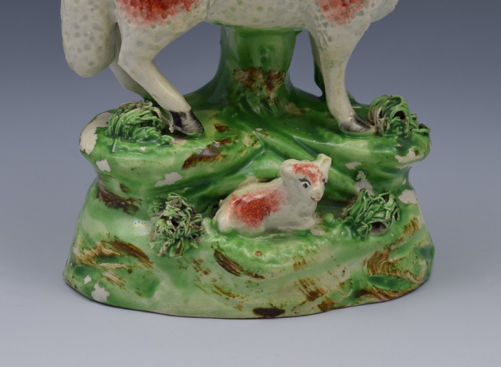 Staffordshire Pearlware Ralph Salt Figure Of Sheep & Lamb View XII