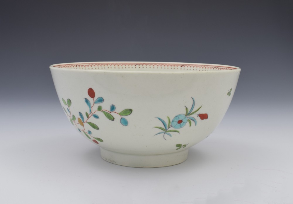 First Period Worcester Porcelain Kakiemon Palette Slop Bowl View III