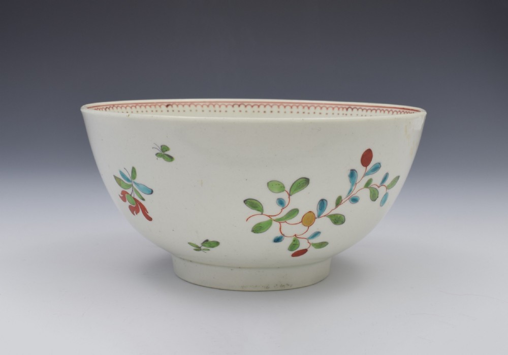 First Period Worcester Porcelain Kakiemon Palette Slop Bowl View IV