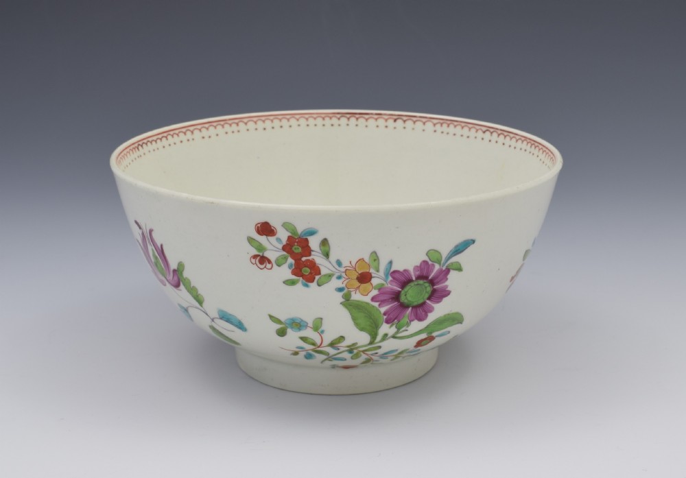 First Period Worcester Porcelain Kakiemon Palette Slop Bowl View V