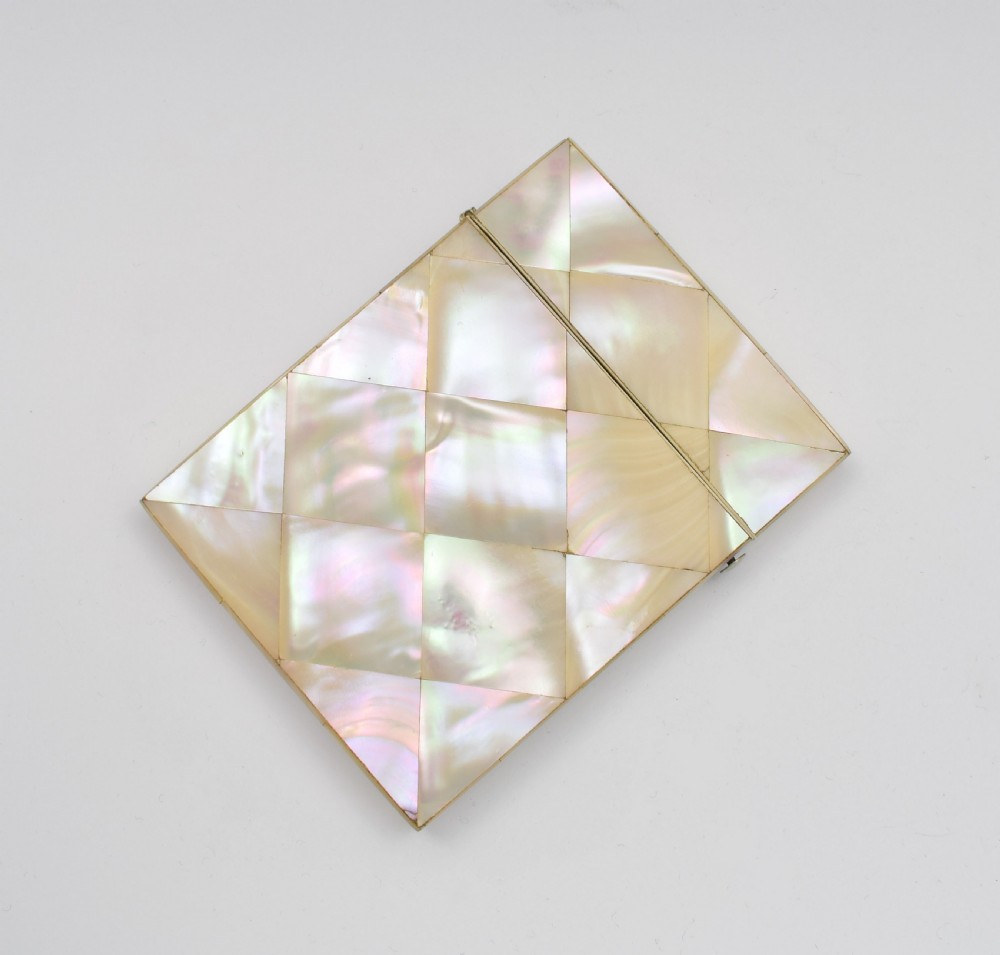 Victorian Mother Of Pearl, Abalone & Silver Card Case View IV