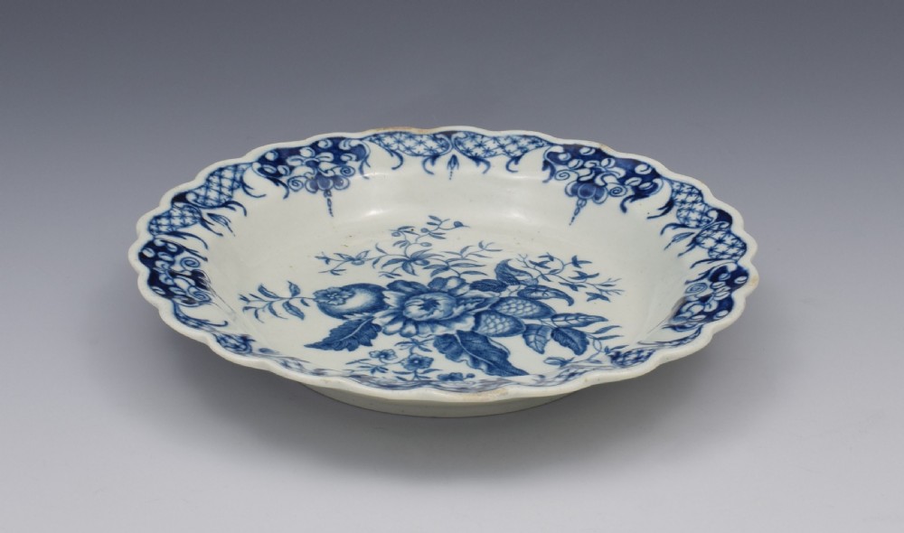 Very Small First Period Worcester Pine Cone Pattern Plate c.1775 View V