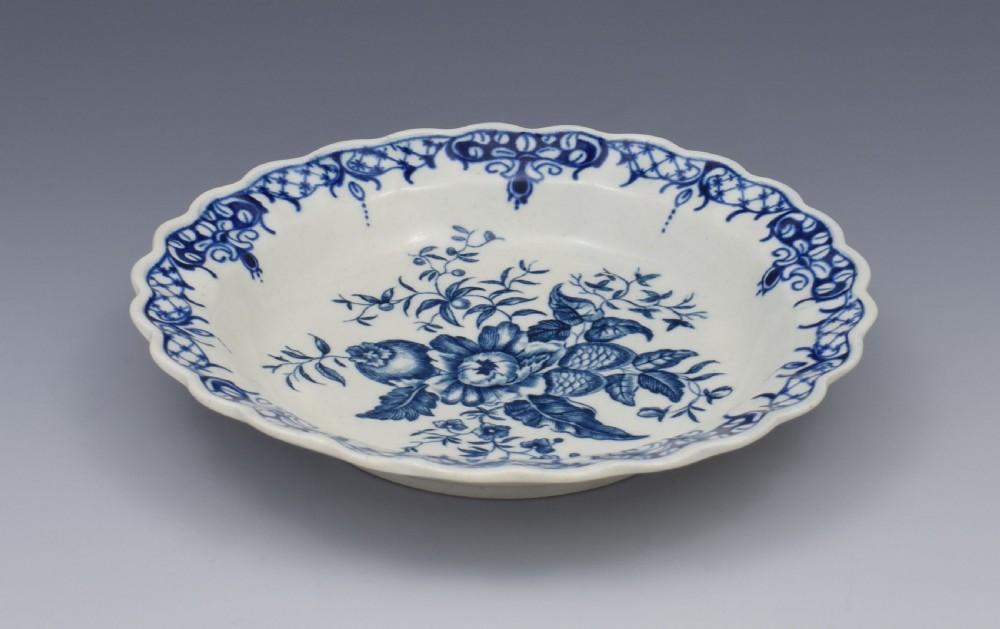 Very Small First Period Worcester Pine Cone Pattern Plate c.1775 View III