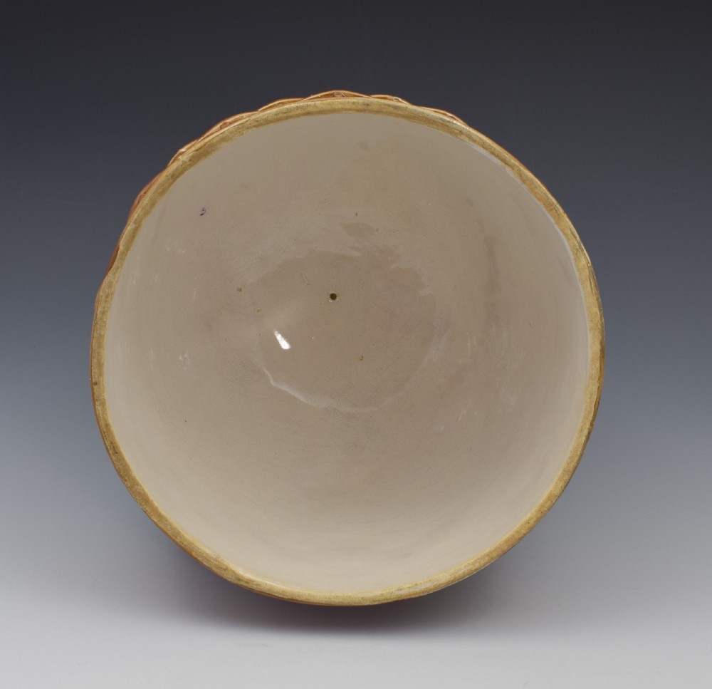 George Jones Majolica Apple Blossom Cheese Bell Keep c.1870 View XI