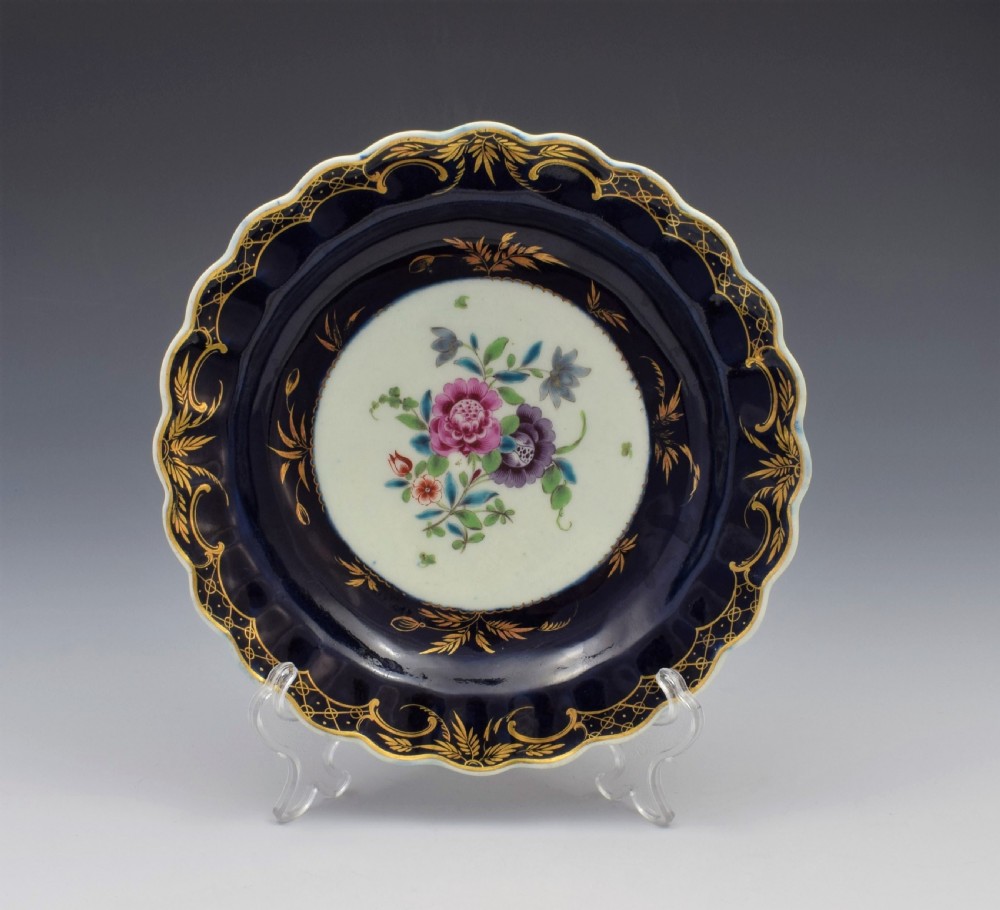 First Period Worcester Porcelain Compagnie Des Indes Dessert Plate c.1770