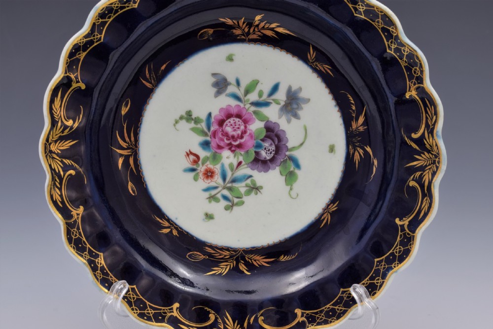 First Period Worcester Porcelain Compagnie Des Indes Dessert Plate c.1770 View II