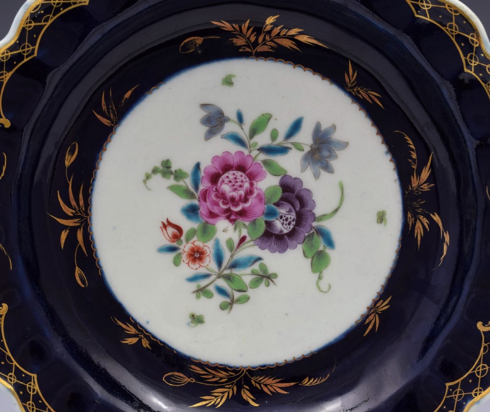 First Period Worcester Porcelain Compagnie Des Indes Dessert Plate c.1770 View III