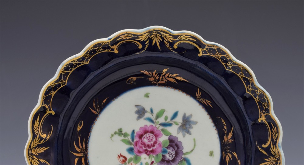 First Period Worcester Porcelain Compagnie Des Indes Dessert Plate c.1770 View IV