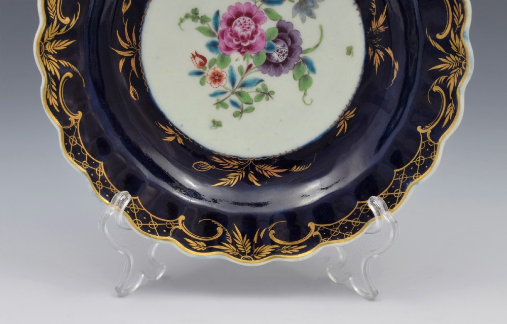 First Period Worcester Porcelain Compagnie Des Indes Dessert Plate c.1770 View V