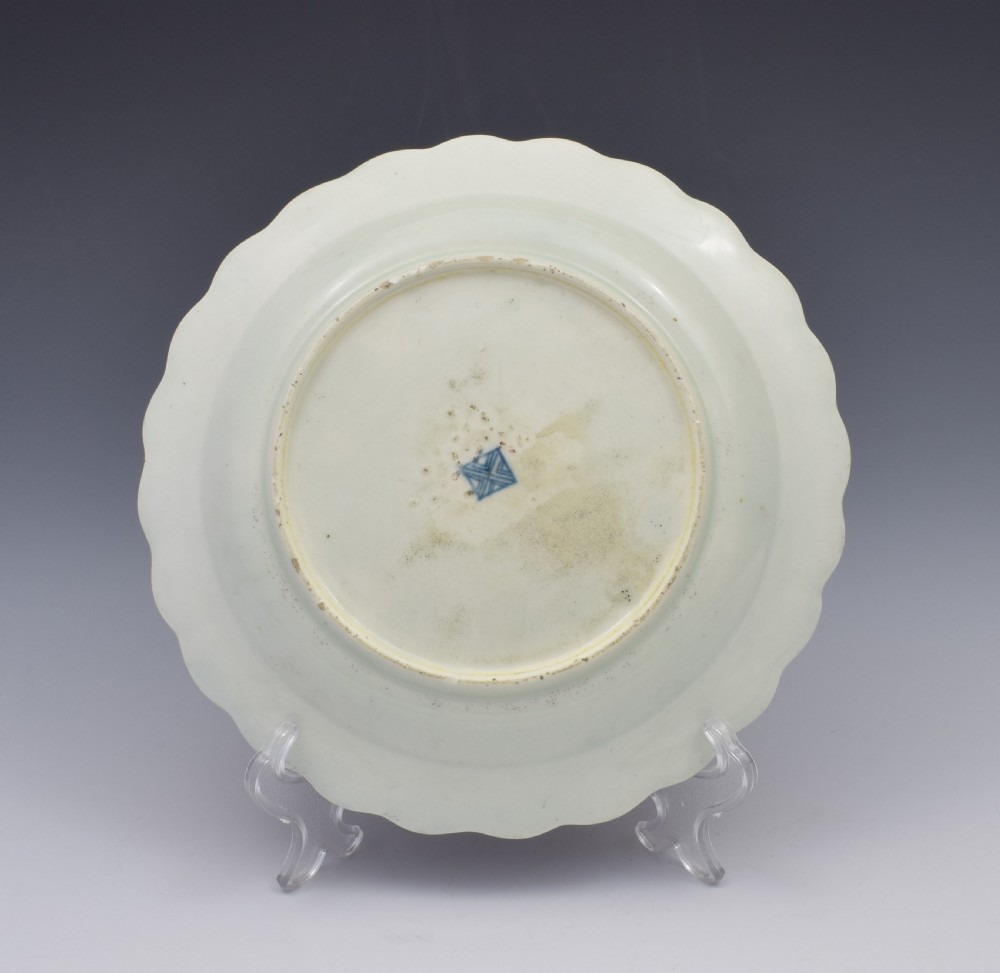 First Period Worcester Porcelain Compagnie Des Indes Dessert Plate c.1770 View VI