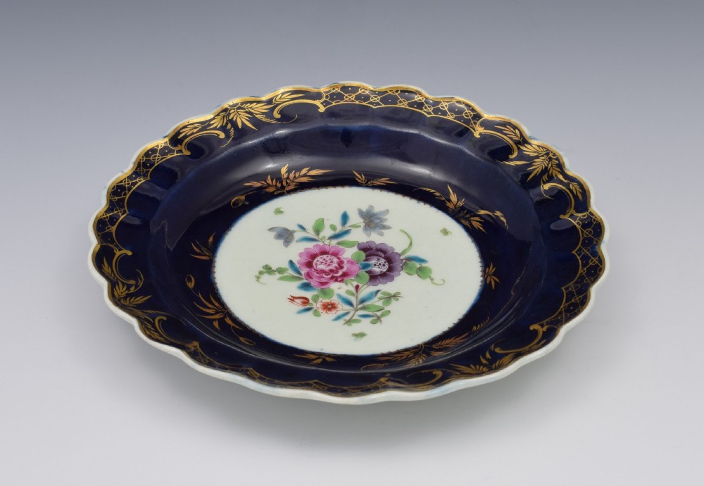 First Period Worcester Porcelain Compagnie Des Indes Dessert Plate c.1770 View VII