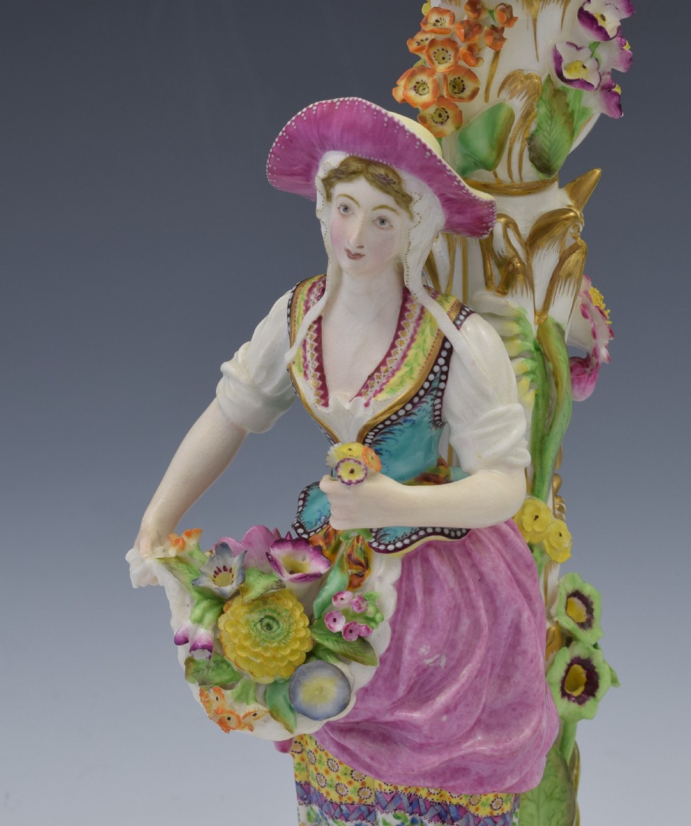Fine Pair Of Minton Porcelain Figural Candlesticks Model No. 192 c.1835 View IX