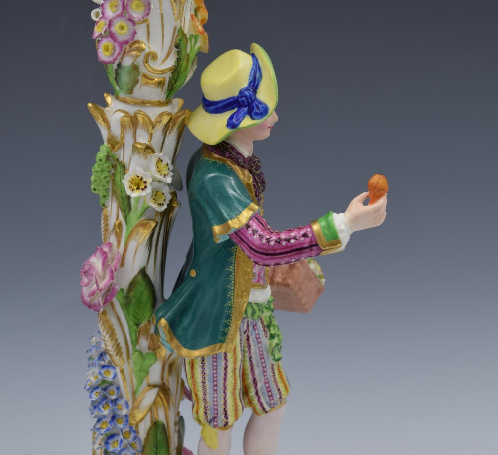 Fine Pair Of Minton Porcelain Figural Candlesticks Model No. 192 c.1835 View X