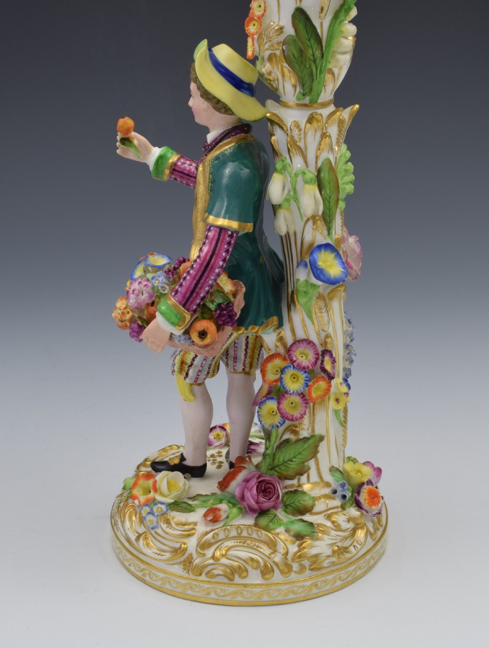 Fine Pair Of Minton Porcelain Figural Candlesticks Model No. 192 c.1835 View XIII