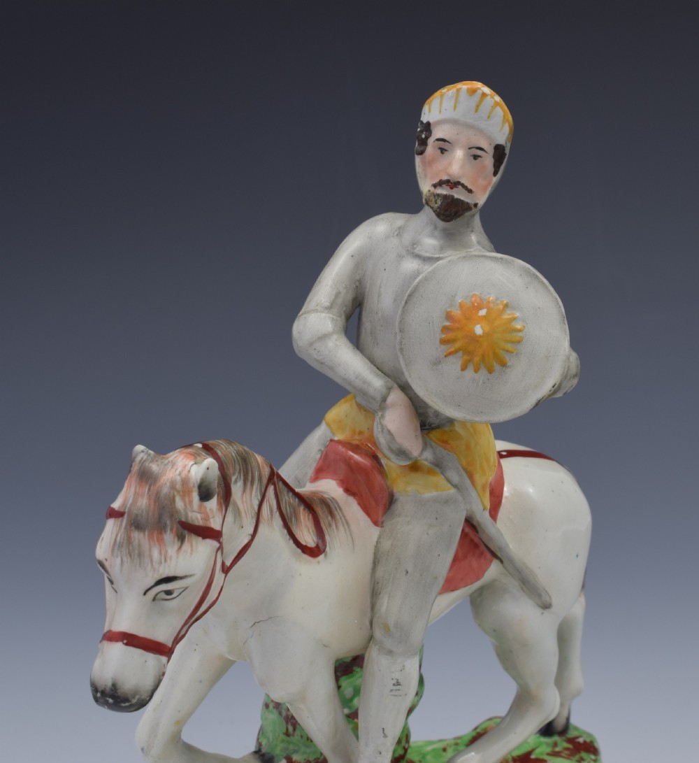 Victorian Pair Staffordshire Figures Don Quixote & Sancho Panza View VI