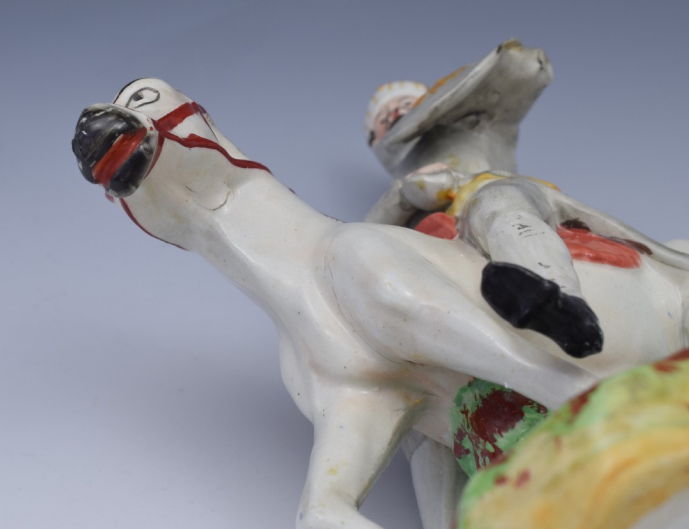Victorian Pair Staffordshire Figures Don Quixote & Sancho Panza View IX