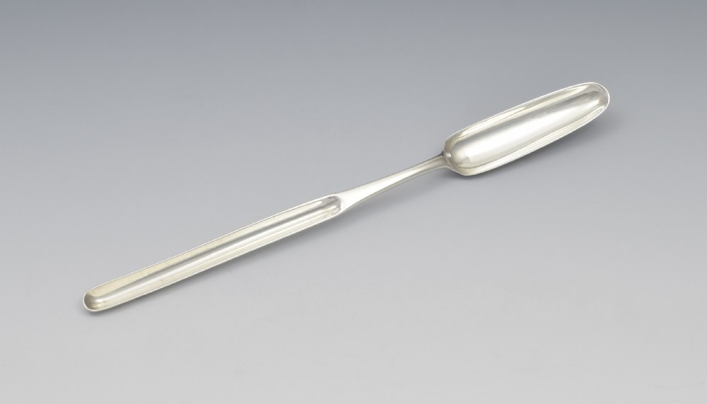 Georgian Double Ended Silver Marrow Scoop Solomon Hougham