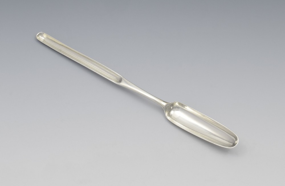 Georgian Double Ended Silver Marrow Scoop Solomon Hougham View II