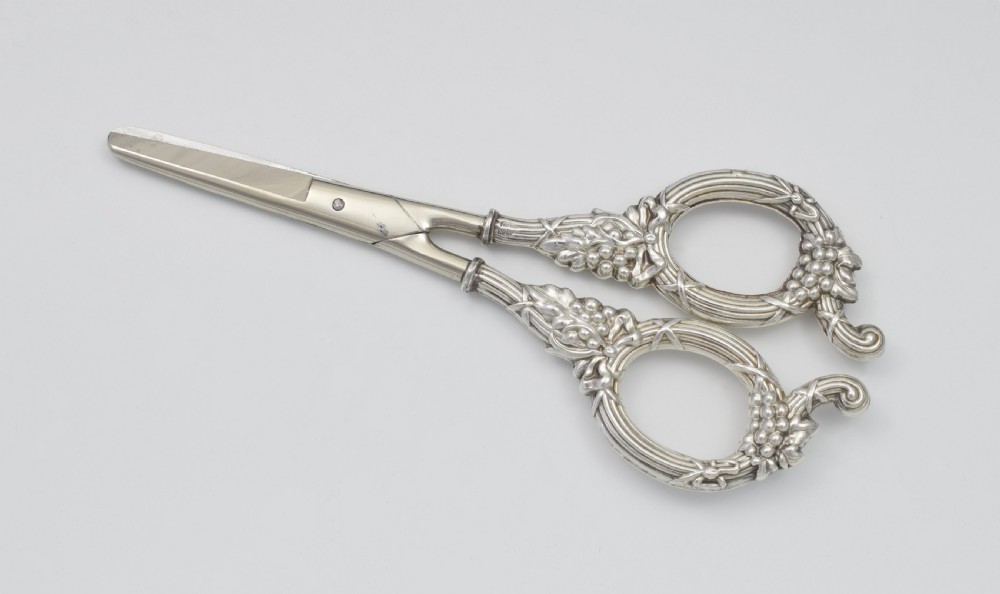 Edwardian Cased Silver Grape Scissors Levi & Salaman View VII