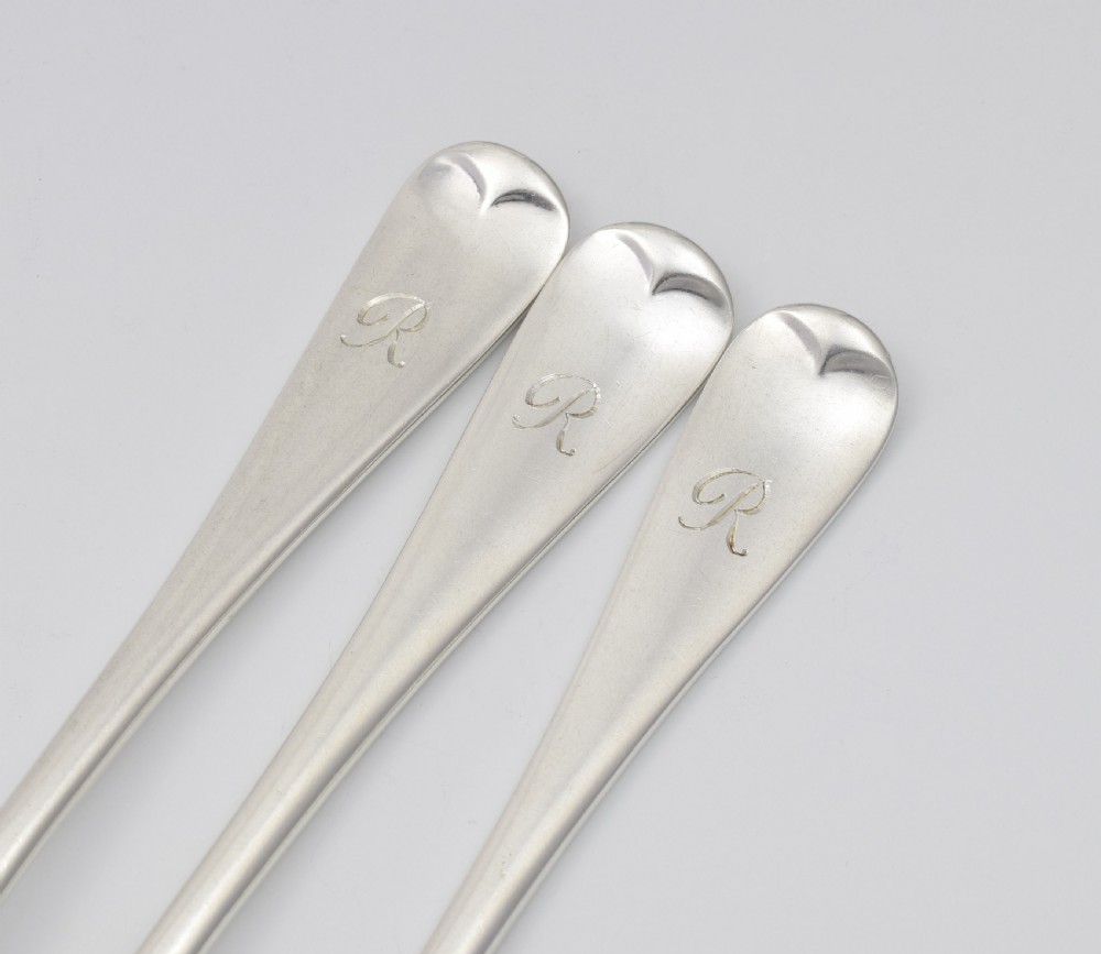 Set Of 6 George V Silver Dessert Forks London 1918 View IX