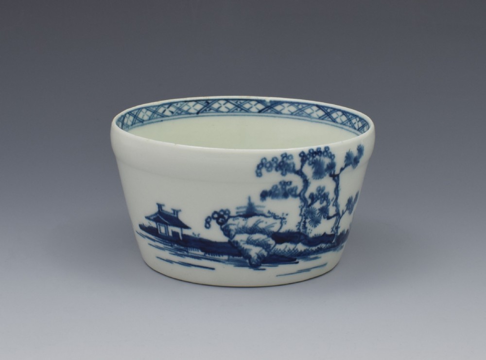 First Period Worcester Potted Meat Tub The Cannonball c.1758 View II