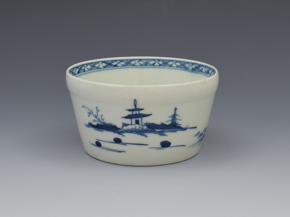 First Period Worcester Potted Meat Tub The Cannonball c.1758 View IV