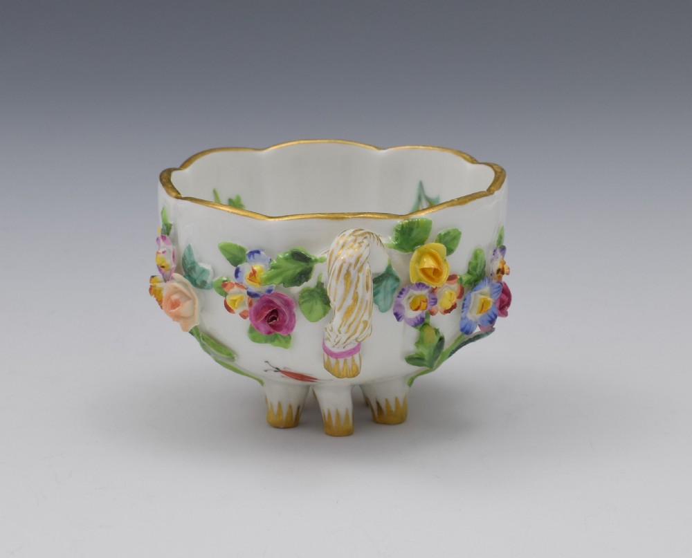 Meissen Flower Encrusted Cabinet Cup & Saucer View IV