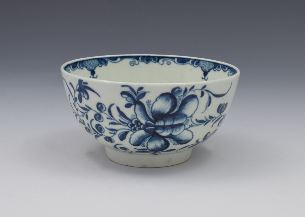 First Period Worcester Mansfield Pattern Slop Bowl c.1775
