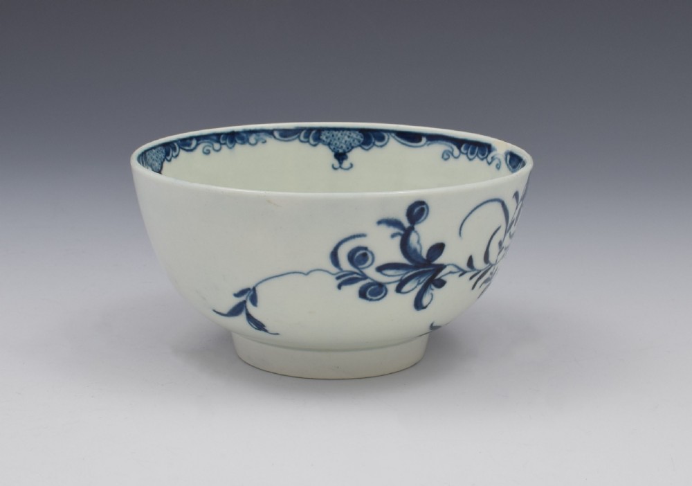 First Period Worcester Mansfield Pattern Slop Bowl c.1775 View III