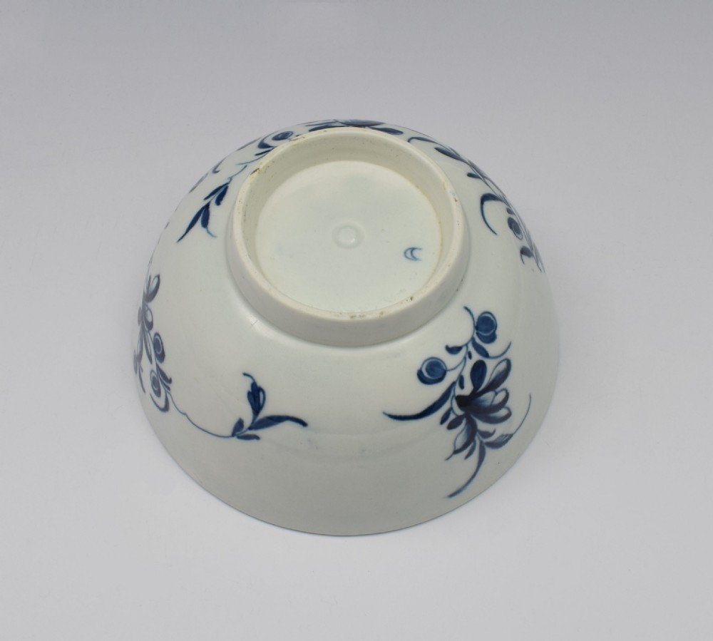 First Period Worcester Mansfield Pattern Slop Bowl c.1775 View VIII