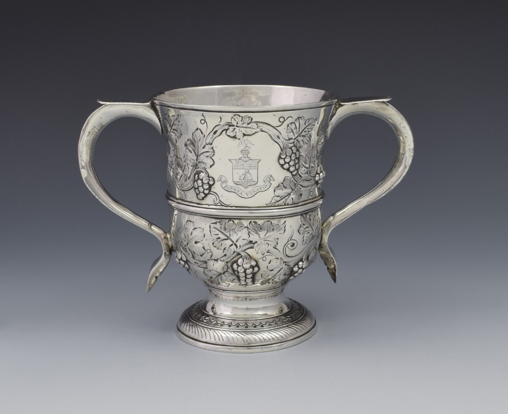 George II Silver Twin Handled Loving Cup Benjamin Cartwright I Georgian Trophy