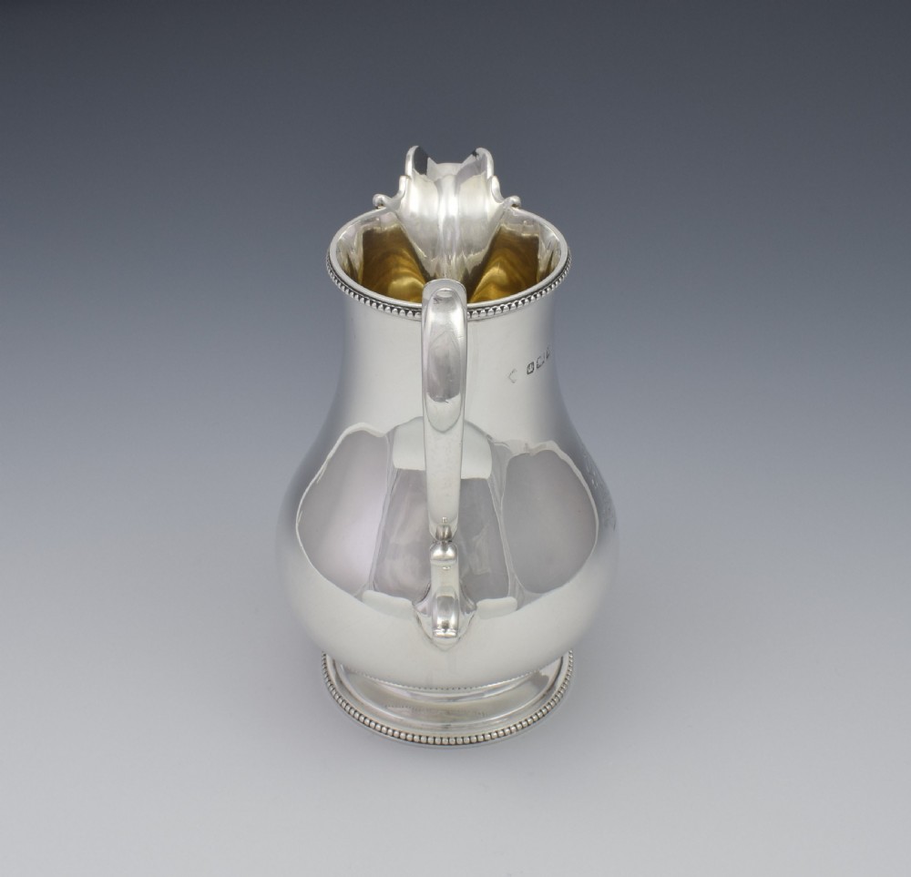 Large Victorian Silver Baluster Cream Jug Martin, Hall & Co. View VII
