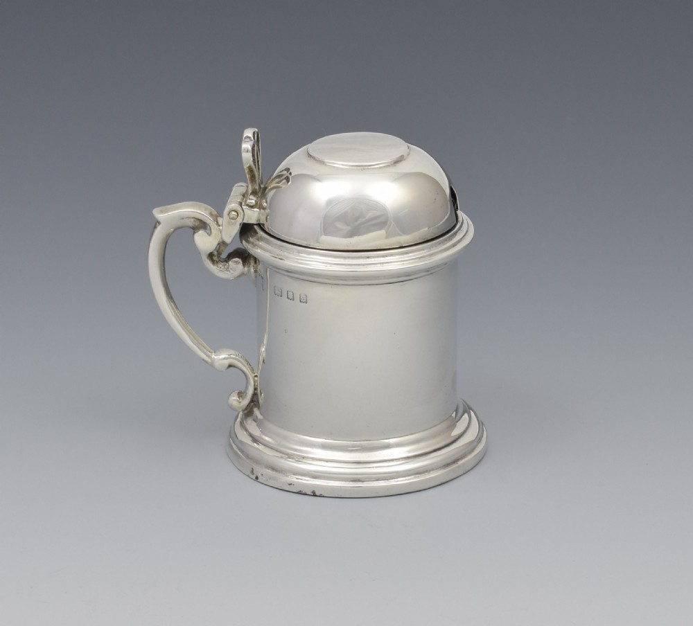 1930s Novelty Silver Beer Tankard Mustard Pot Richard Comyns