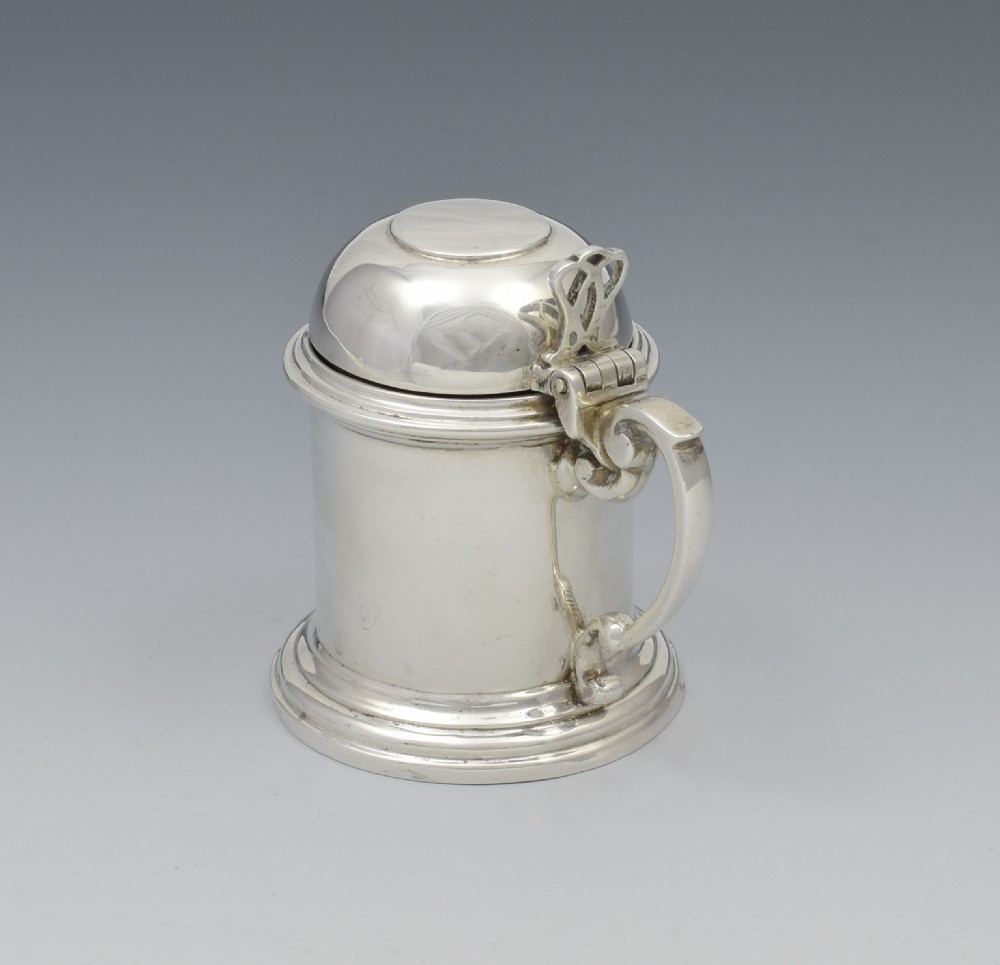 1930s Novelty Silver Beer Tankard Mustard Pot Richard Comyns View VI