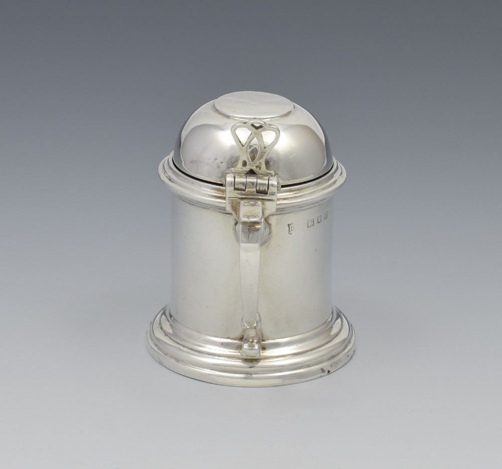1930s Novelty Silver Beer Tankard Mustard Pot Richard Comyns View VII