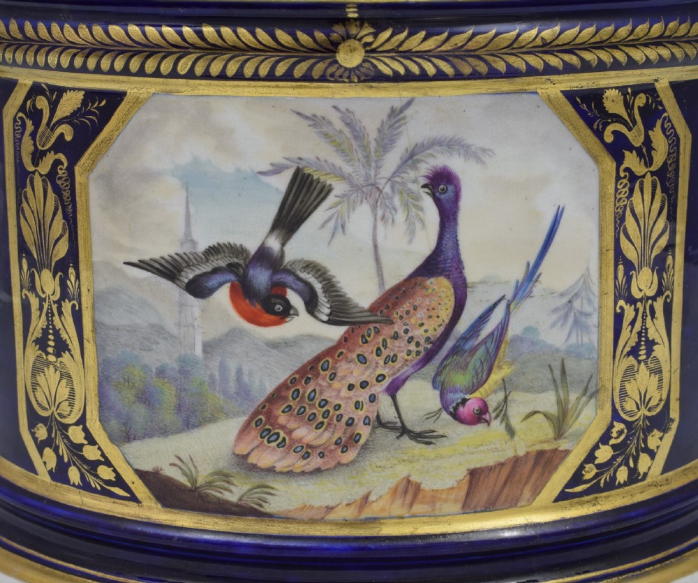 Bloor Period Derby Porcelain Bough Pot Dodson Exotic Birds c.1815 View VIII